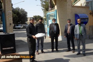 توزیع ماسک رایگان توسط همکاران دانشگاه فنی و حرفه ای سیستان و بلوچستان بین مردم درروز اربعین حسینی (ع) 2