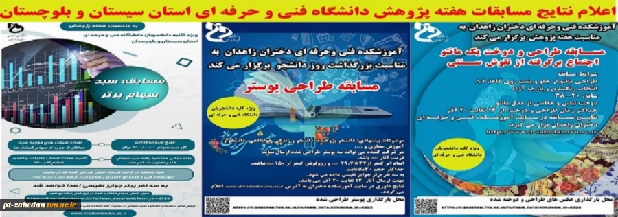 علام نتایج مسابقات هفته پژوهش 2