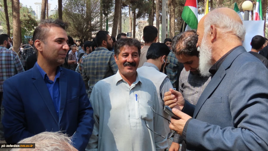 تجمع حمایت و همدردی با ملت مظلوم فلسطین با حضور کارکنان ، اساتید و دانشجویان دانشگاه فنی و حرفه ای واحد استان سیستان وبلوچستان 4