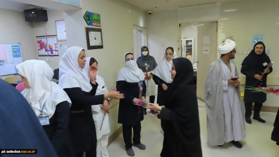 دیدار کارکنان ودانشجویان دانشگاه فنی وحرفه ای واحد استان سیستان وبلوچستان با پرستاران بیمارستان خاتم الانبیاء 3