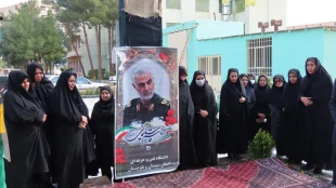 برگزاری مراسم بزرگداشت چهارمین سالگرد سردار دلها شهید حاج قاسم سلیمانی همزمان با سومین روز دفن شهید گمنام در دانشگاه فنی وحرفه ای واحد استان سیستان وبلوچستان 3