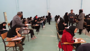 رئیس دانشگاه فنی وحرفه ای استان سیستان وبلوچستان از سالن امتحانات پایان ترم آموزشکده دختران بازدید نمودند. 4