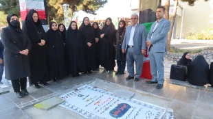 آیین بدرقه کاروان راهیان نور دانشجویان دختر دانشگاه فنی و حرفه‌ای واحد استان سیستان و بلوچستان به مناطق جنگی جنوب
 10