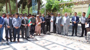 تجمع دانشگاهیان دانشگاه فنی وحرفه ای استان سیستان وبلوچستان در حمایت از خیزش دانشجویان در آمریکا 4
