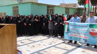 تجمع دانشگاهیان دانشگاه فنی وحرفه ای استان سیستان وبلوچستان در حمایت از خیزش دانشجویان در آمریکا 7