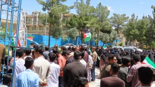 تجمع دانشگاهیان دانشگاه فنی وحرفه ای استان سیستان وبلوچستان در حمایت از خیزش دانشجویان در آمریکا 10