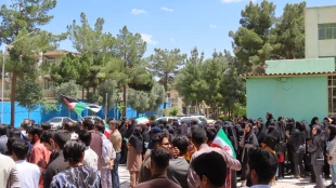تجمع دانشگاهیان دانشگاه فنی وحرفه ای استان سیستان وبلوچستان در حمایت از خیزش دانشجویان در آمریکا 11