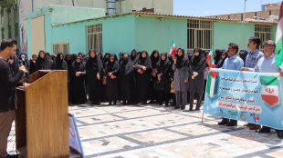 تجمع دانشگاهیان دانشگاه فنی وحرفه ای استان سیستان وبلوچستان در حمایت از خیزش دانشجویان در آمریکا 15