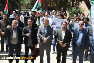 تجمع بزرگ دانشگاهیان دانشگاه فنی و حرفه‌ای در حمایت از خیزش دانشجویان بیدار دانشگاه‌های آمریکا و اروپا 6