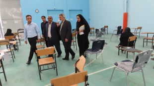 بازدیدهیئت نظارت و ارزیابی دانشگاه سیستان وبلوچستان به همراه ریاست دانشگاه فنی و حرفه واحد استان سیستان و بلوچستان از حوزه های امتحانی دانشگاه  5