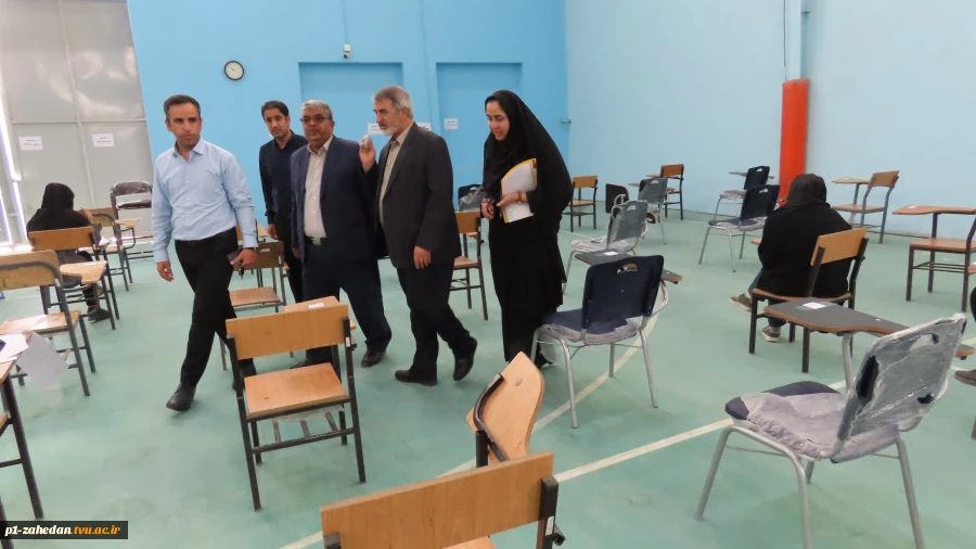 بازدیدهیئت نظارت و ارزیابی دانشگاه سیستان وبلوچستان به همراه ریاست دانشگاه فنی و حرفه واحد استان سیستان و بلوچستان از حوزه های امتحانی دانشگاه  5