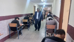 بازدید ریاست دانشگاه فنی و حرفه ای استان سیستان وبلوچستان  از حوزه امتحانات پایان ترم نیمسال دوم سالتحصیلی 1403-1402 آموزشکده شهید باهنر زاهدان 5