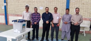 حضور دانشگاهیان مراکز تابعه دانشگاه ملی مهارت واحد استان سیستان وبلوچستان پای صندوق‌های رای 9
