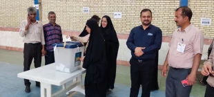 حضور دانشگاهیان مراکز تابعه دانشگاه ملی مهارت واحد استان سیستان وبلوچستان پای صندوق‌های رای 12