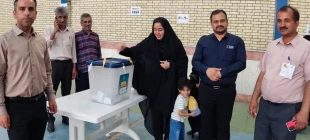 حضور دانشگاهیان مراکز تابعه دانشگاه ملی مهارت واحد استان سیستان وبلوچستان پای صندوق‌های رای 14