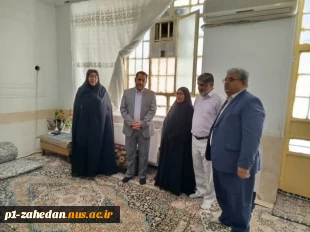دیدار معاون اداری،مالی و مدیریت منابع دانشگاه ملی مهارت کشور با مادر شهیدان ارجمندی (مادر 3 شهید) 2