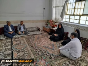 دیدار معاون اداری،مالی و مدیریت منابع دانشگاه ملی مهارت کشور با مادر شهیدان ارجمندی (مادر 3 شهید) 2