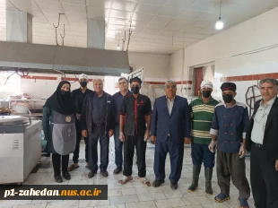 بازدید دکتر محمدقاسمی ریاست دانشگاه ملی مهارت واحد استان سیستان و بلوچستان از سلف سرویس و آشپزخانه مرکزی دانشگاه  4
