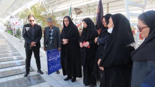 عطر افشانی گلزار شهدا توسط کارکنان دانشگاه ملی مهارت واحد استان سیستان و بلوچستان و همکاران آموزشکده ملی مهارت دختران  4