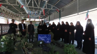 عطر افشانی گلزار شهدا توسط کارکنان دانشگاه ملی مهارت واحد استان سیستان و بلوچستان و همکاران آموزشکده ملی مهارت دختران  7