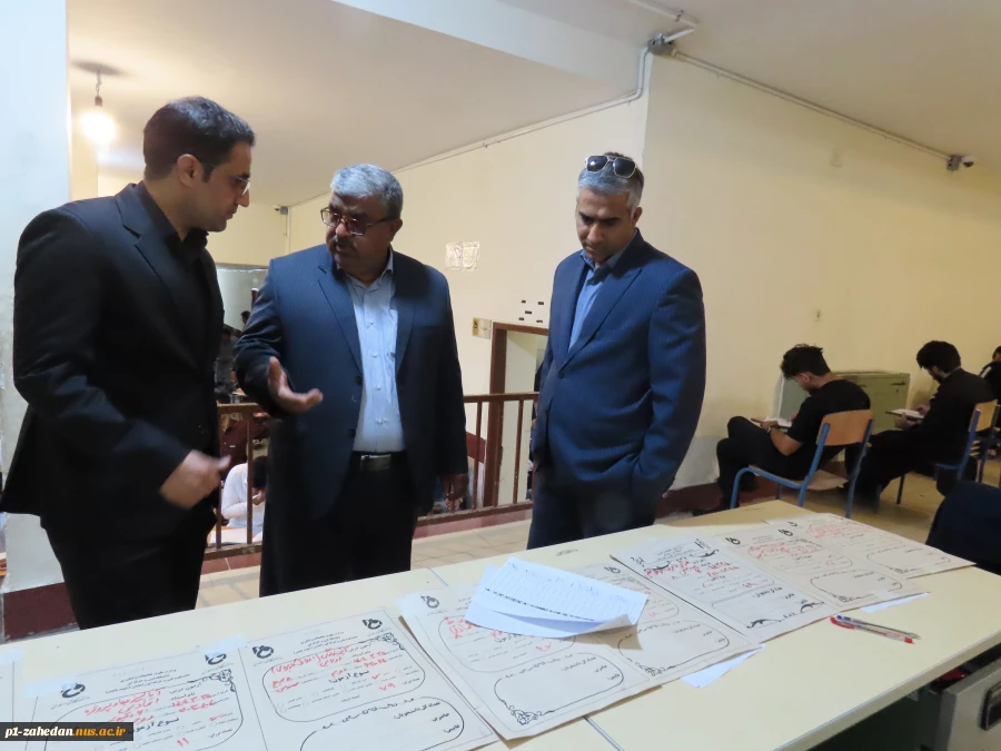 بازدید رییس دانشگاه ملی مهارت واحد استانی سیستان و بلوچستان و هیئت همراه از از حوزه های امتحانی آموزشکده های شهرستان زاهدان 7