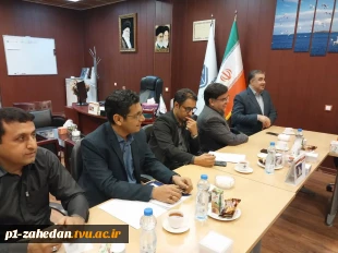 با حضور رئیس ستاد ریاست جمهوری دولت چهاردهم در استان سیستان و بلوچستان جلسه هم اندیشی سرپرست دانشگاه ملی مهارت واحد استانی سیستان و بلوچستان با ریاست دانشگاه دریانوردی و علوم دریایی چابهار در راستای پیشرفت بنیان دانشگاهی  4