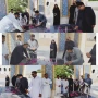 عطر افشانی گلزار شهدای گمنام مسجد پیامبر اعظم (ص) شهرستان چابهار با حضور مسئولان دانشگاه ملی مهارت واحد استانی سیستان وبلوچستان