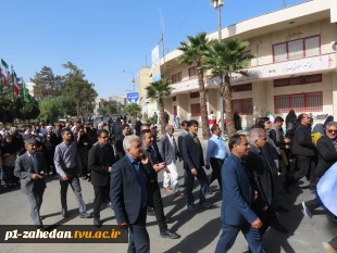 شرکت دانشگاهیان دانشگاه ملی مهارت واحد استان سیستان و بلوچستان در راهپیمایی 13 آبان 6