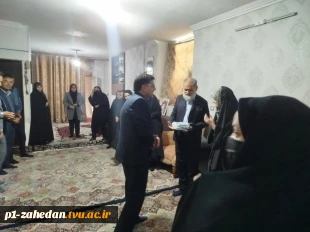 دیدار هیئت‌رئیسه دانشگاه ملی مهارت واحد استانی سیستان‌ و بلوچستان با مادر شهیدان جهانزاده   6