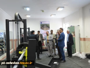 بازدید معاون پژوهش و فناوری دانشگاه ملی مهارت کشور از سالن تندرستی دانشجویان دانشگاه ملی مهارت سیستان و بلوچستان   2