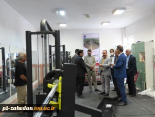 بازدید معاون پژوهش و فناوری دانشگاه ملی مهارت کشور از سالن تندرستی دانشجویان دانشگاه ملی مهارت سیستان و بلوچستان   3