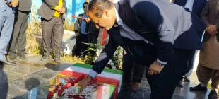 برگزاری مراسم گلباران و عطر‌افشانی مزار شهید گمنام  دانشگاه ملی مهارت واحد استانی سیستان و بلوچستان 14