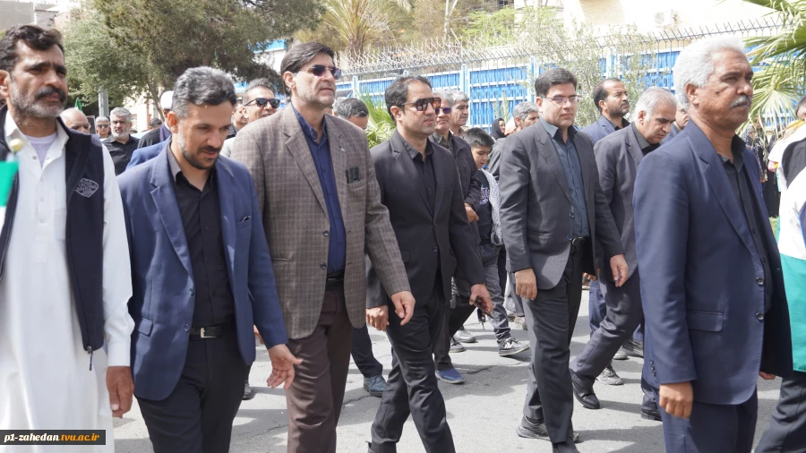 حضور باشکوه دانشگاهیان دانشگاه ملی مهارت استان سیستان و بلوچستان در راهپیمایی روز قدس هم‌زمان با ایام جنگ تحمیلی آمریکایی‌صهیونی علیه ایران 8