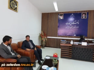 دیدار مسئول رسانه‌ای دفتر نماینده ولی فقیه در استان و امام جمعه زاهدان با رئیس دانشگاه ملی مهارت واحد استانی سیستان و بلوچستان 2